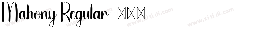 Mahony Regular字体转换